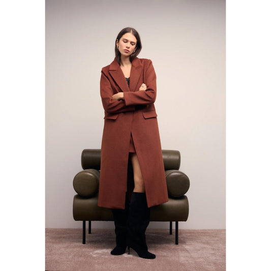 FRIDA LONG COAT-LADIES WINTER COATS & JACKETS-MINK PINK-JB Evans Fashions & Footwear