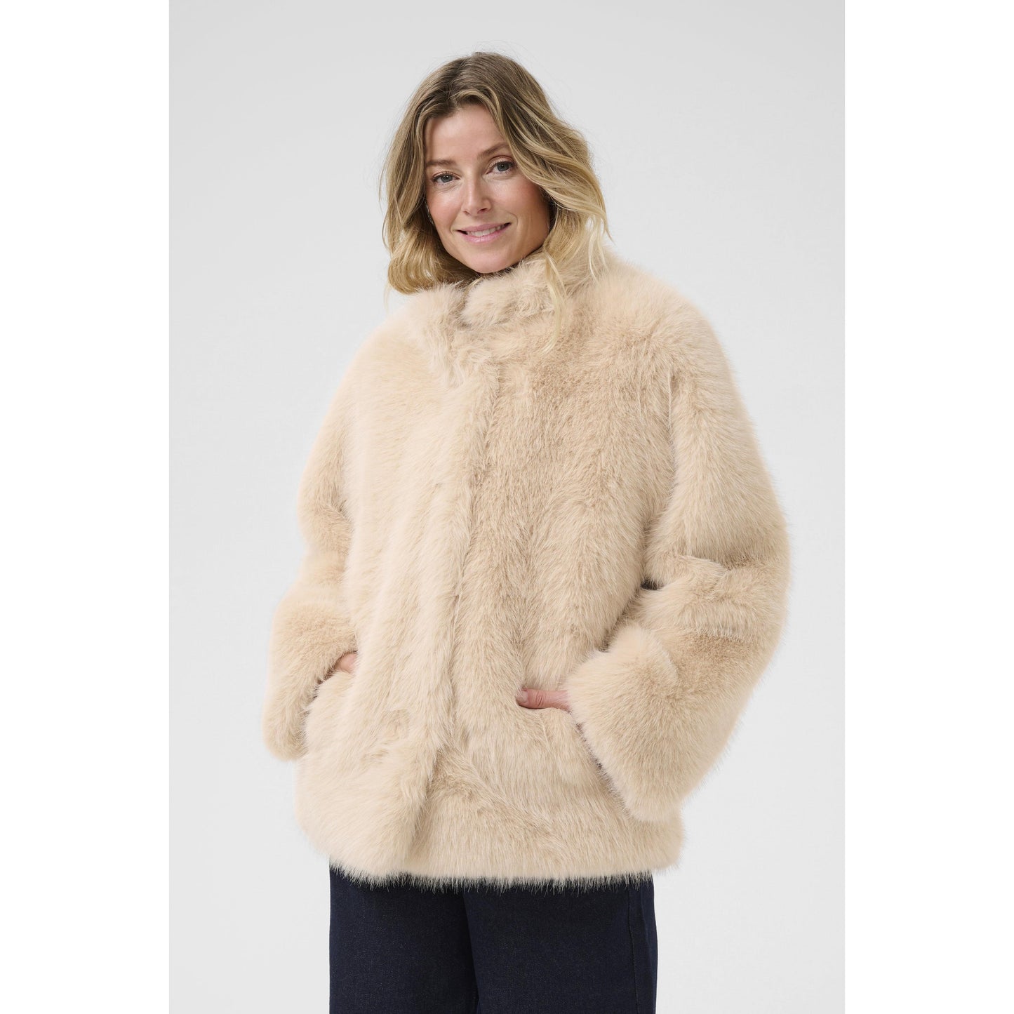 FRIMIA JACKET-LADIES LIGHTWEIGHT COATS & JACKETS-CREAM-JB Evans Fashions & Footwear