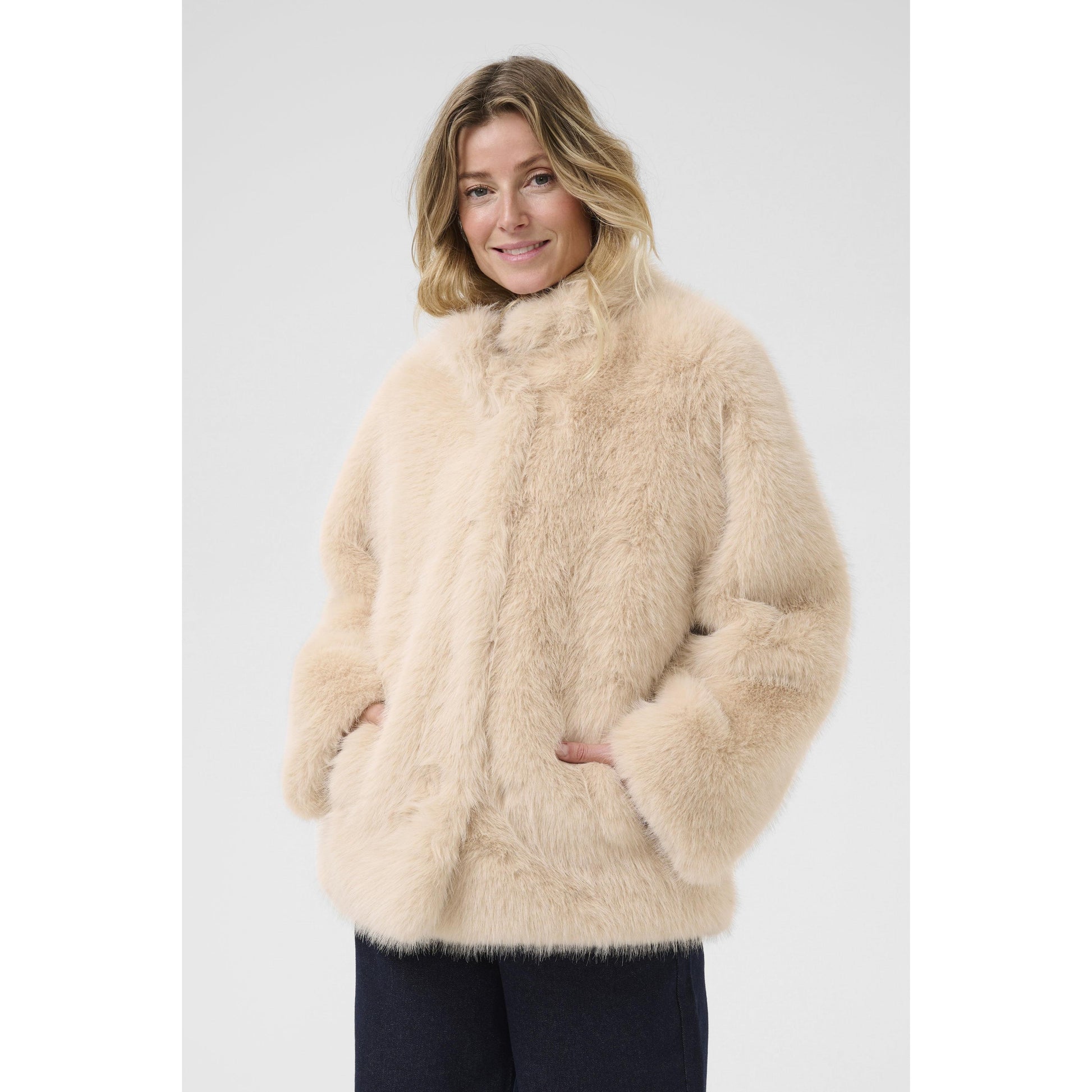 FRIMIA JACKET-LADIES LIGHTWEIGHT COATS & JACKETS-CREAM-JB Evans Fashions & Footwear