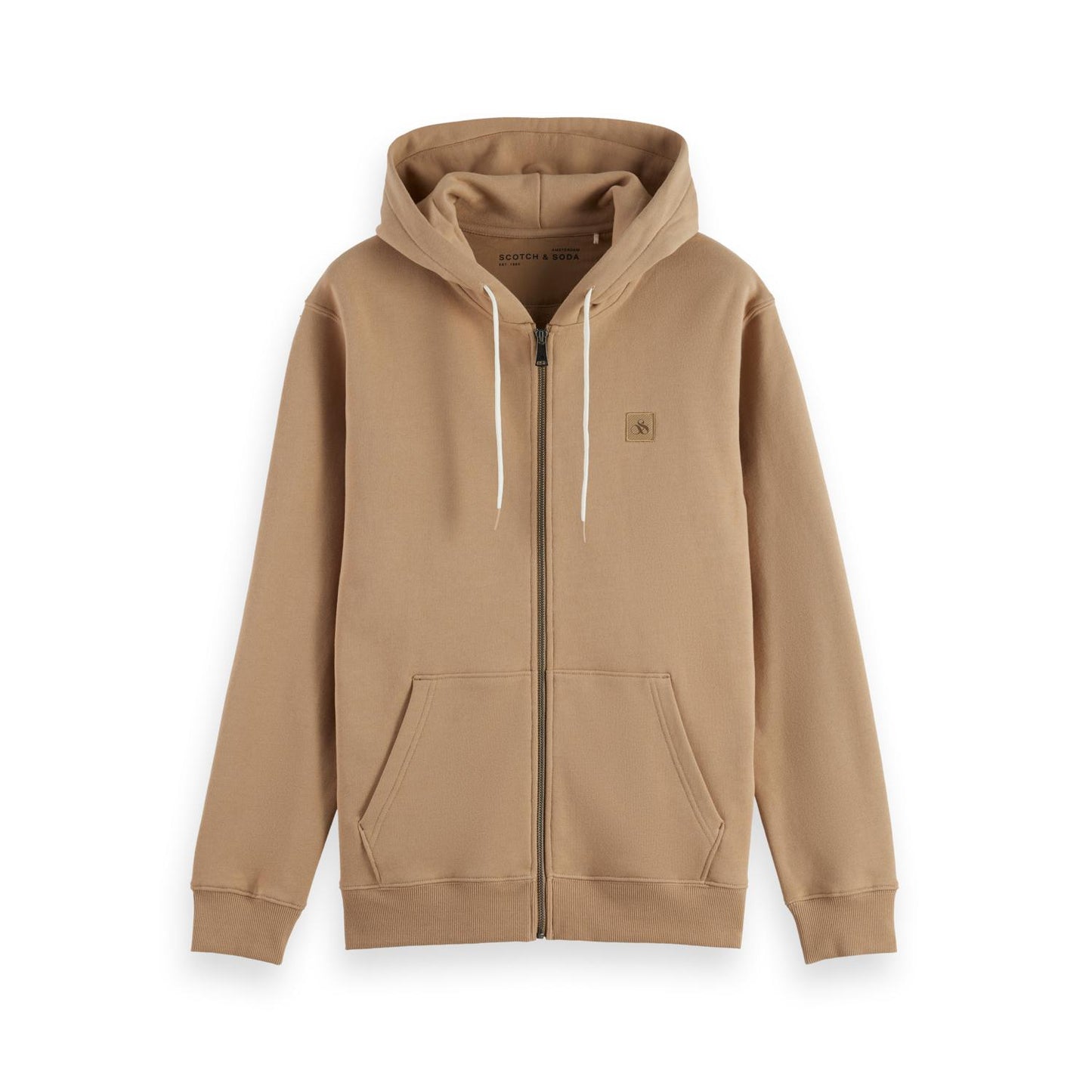 FULL ZIP LOGO HOODIE-MENS SWEATERS & KNITS-SCOTCH & SODA-JB Evans Fashions & Footwear