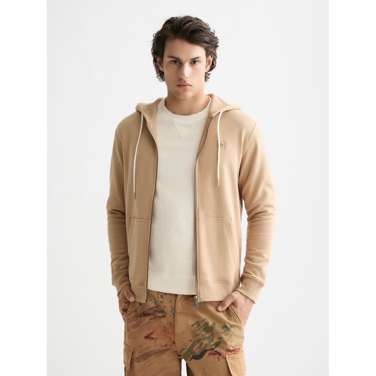 FULL ZIP LOGO HOODIE-MENS SWEATERS & KNITS-SCOTCH & SODA-JB Evans Fashions & Footwear