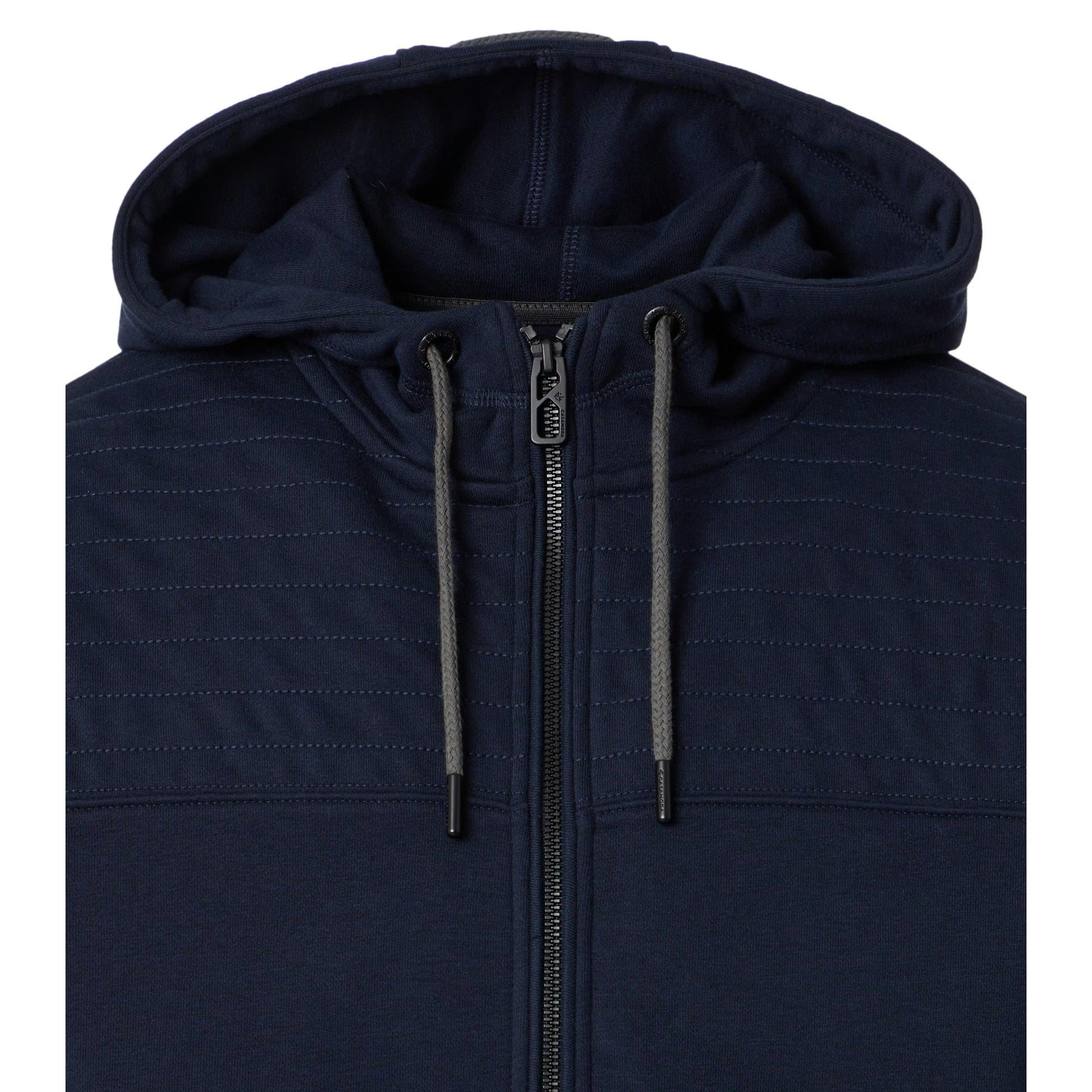 FULL ZIP QUILTED FRONT HOODIE-MENS SWEATERS & KNITS-CASA C MODA-JB Evans Fashions & Footwear