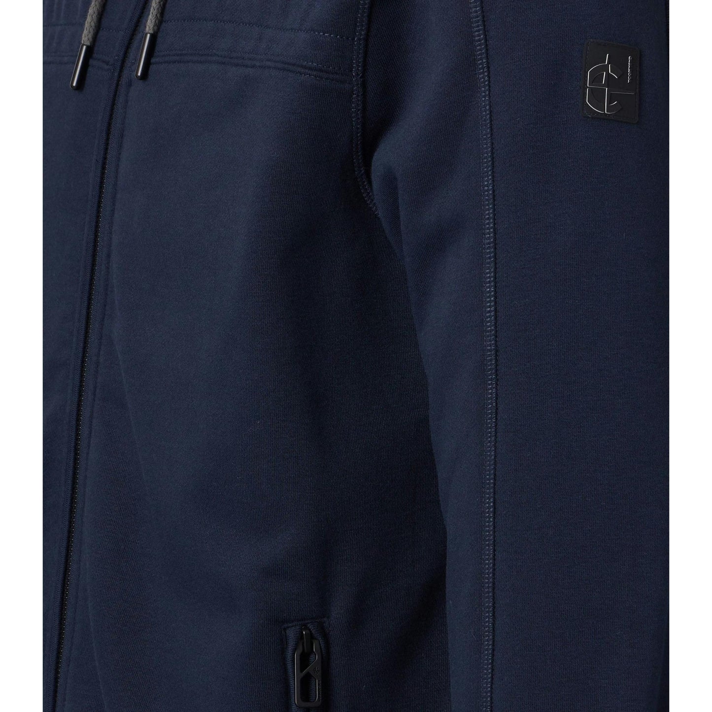 FULL ZIP QUILTED FRONT HOODIE-MENS SWEATERS & KNITS-CASA C MODA-JB Evans Fashions & Footwear