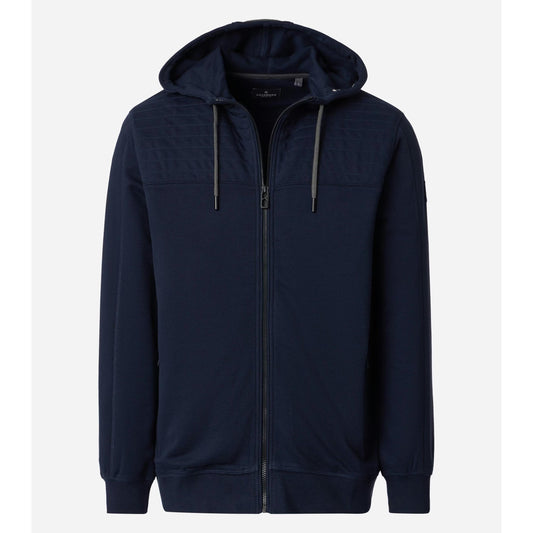 FULL ZIP QUILTED FRONT HOODIE-MENS SWEATERS & KNITS-CASA C MODA-JB Evans Fashions & Footwear