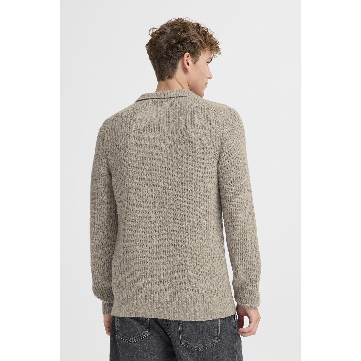 GAHN 1X1 RIB POLO KNIT SWEATER-MENS SWEATERS & KNITS-CASUAL FRIDAY-JB Evans Fashions & Footwear