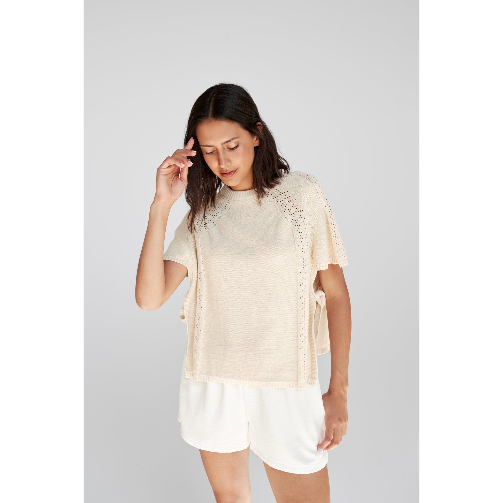 GALA SHORT SLEEVE SWEATER-LADIES SWEATERS & KNITS-DAILY STORY-JB Evans Fashions & Footwear