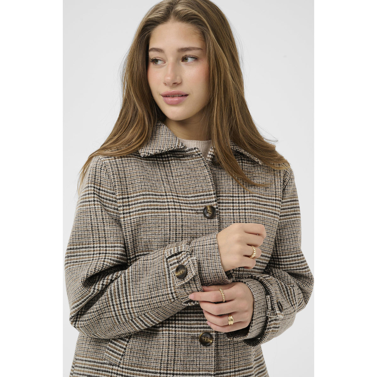 GEORG SHORT COAT-LADIES LIGHTWEIGHT COATS & JACKETS-CREAM-JB Evans Fashions & Footwear