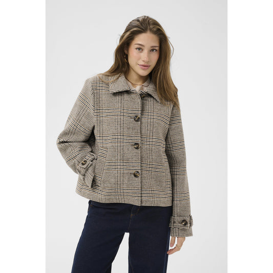 GEORG SHORT COAT-LADIES LIGHTWEIGHT COATS & JACKETS-CREAM-JB Evans Fashions & Footwear