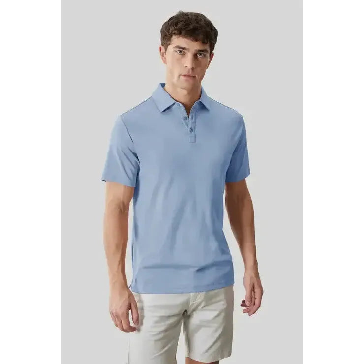 GEORGIA HERRINGBONE POLO-MENS T-SHIRTS & POLO'S-ROBERT BARAKETT-JB Evans Fashions & Footwear