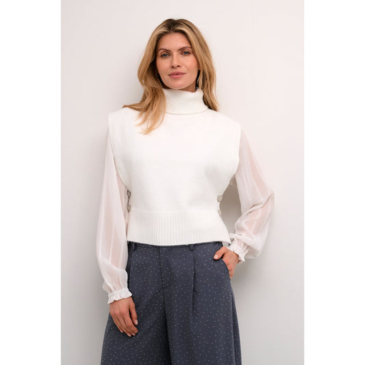 GINGER KNIT SLIPOVER-LADIES TOPS-CREAM-JB Evans Fashions & Footwear