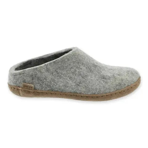 GLERUP FELT SLIPPER LEATHER SOLE-UNISEX FOOTWEAR-GLERUPS-JB Evans Fashions & Footwear