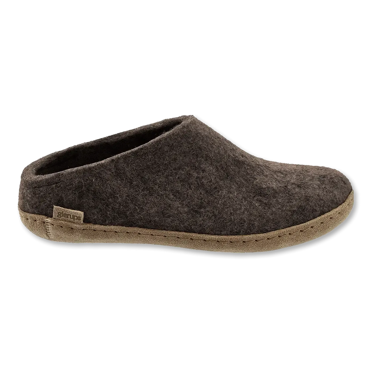 GLERUP SLIP ON LEATHER SOLE CHESTNUT-SLIPPERS-GLERUPS-JB Evans Fashions & Footwear