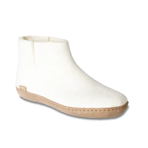 GLERUPS BOOT LEATHER WHITE-LADIES SLIPPERS-GLERUPS-JB Evans Fashions & Footwear