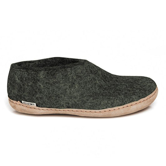 GLERUPS SHOE LEATHER FOREST-UNISEX SLIPPERS-GLERUPS-JB Evans Fashions & Footwear