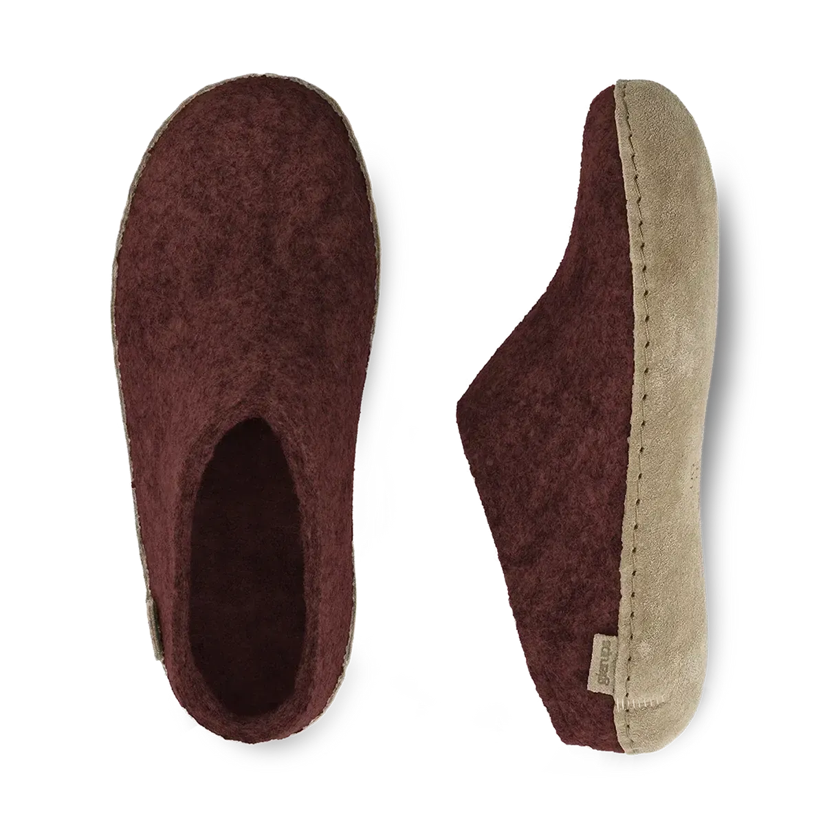 GLERUPS SLIP ON LEATHER BEET-UNISEX SLIPPERS-GLERUPS-JB Evans Fashions & Footwear
