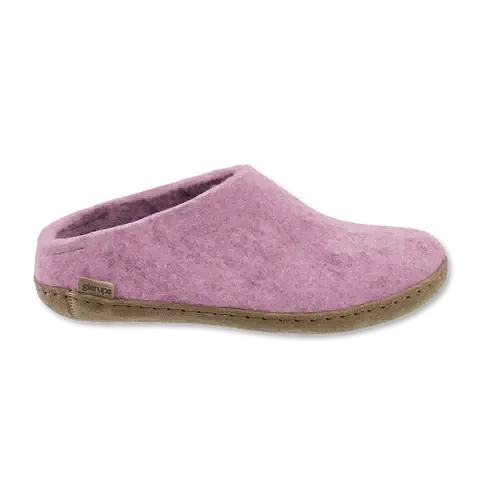 GLERUPS SLIP ON LEATHER FLOWER-UNISEX SLIPPERS-GLERUPS-JB Evans Fashions & Footwear