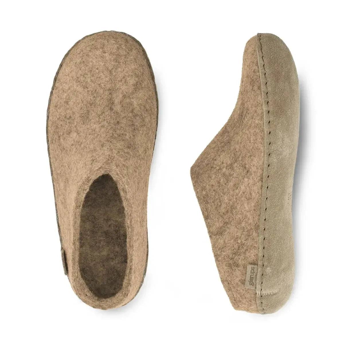 GLERUPS SLIP ON LEATHER SAND-UNISEX SLIPPERS-GLERUPS-JB Evans Fashions & Footwear