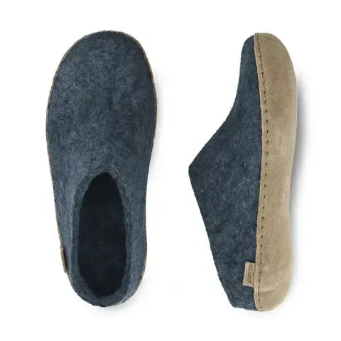 GLERUPS SLIP ON LEATHER SOLE-UNISEX SLIPPERS-GLERUPS-JB Evans Fashions & Footwear