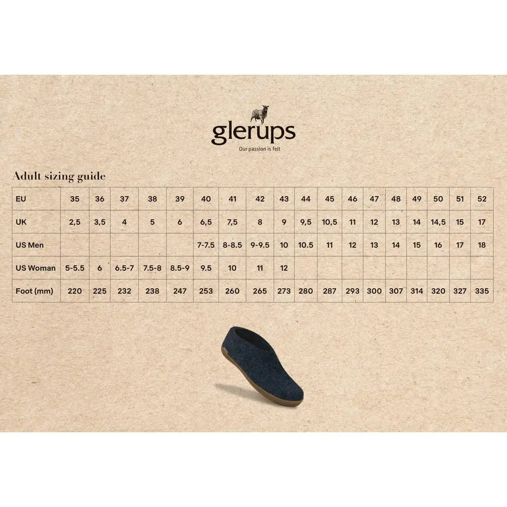 GLERUPS SLIP ON LEATHER SOLE-UNISEX SLIPPERS-GLERUPS-JB Evans Fashions & Footwear