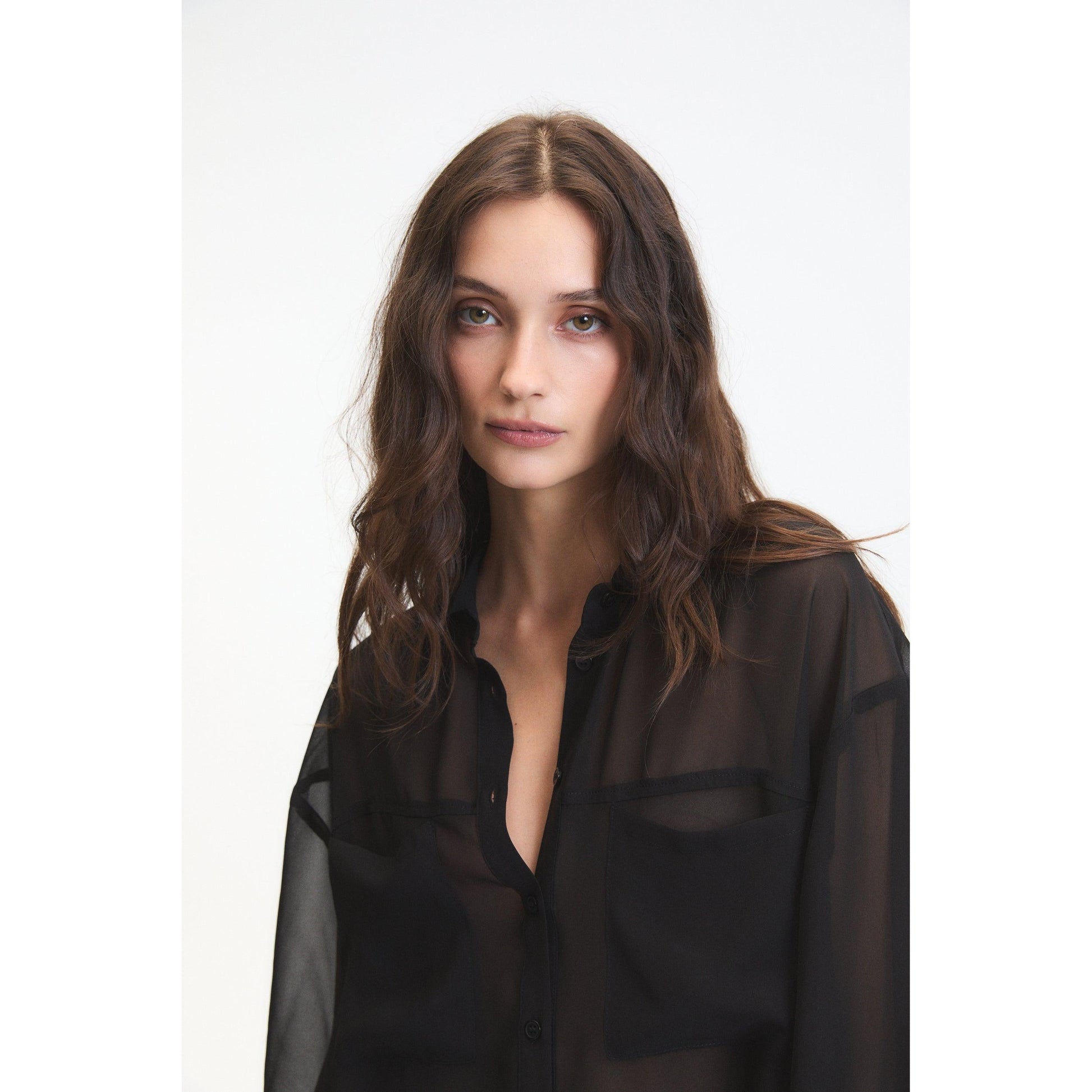 GRAYSON SHEER SHIRT-LADIES TOPS-DELUC-JB Evans Fashions & Footwear