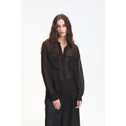 GRAYSON SHEER SHIRT-LADIES TOPS-DELUC-JB Evans Fashions & Footwear