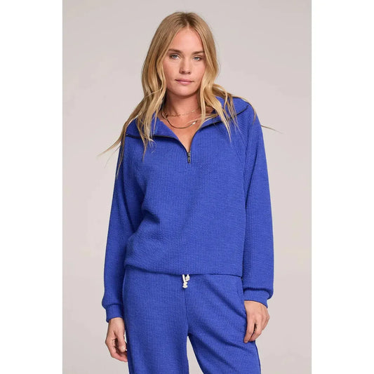 HALF ZIP RAGLAN PULLOVER-LADIES LOUNGE & SLEEPWEAR-SALTWATER-JB Evans Fashions & Footwear