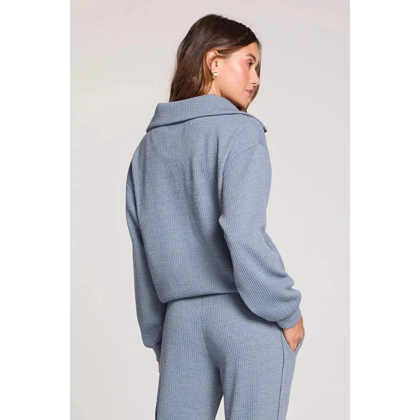 HALF ZIP SEAM PULLOVER-LADIES LOUNGE & SLEEPWEAR-SALTWATER-JB Evans Fashions & Footwear