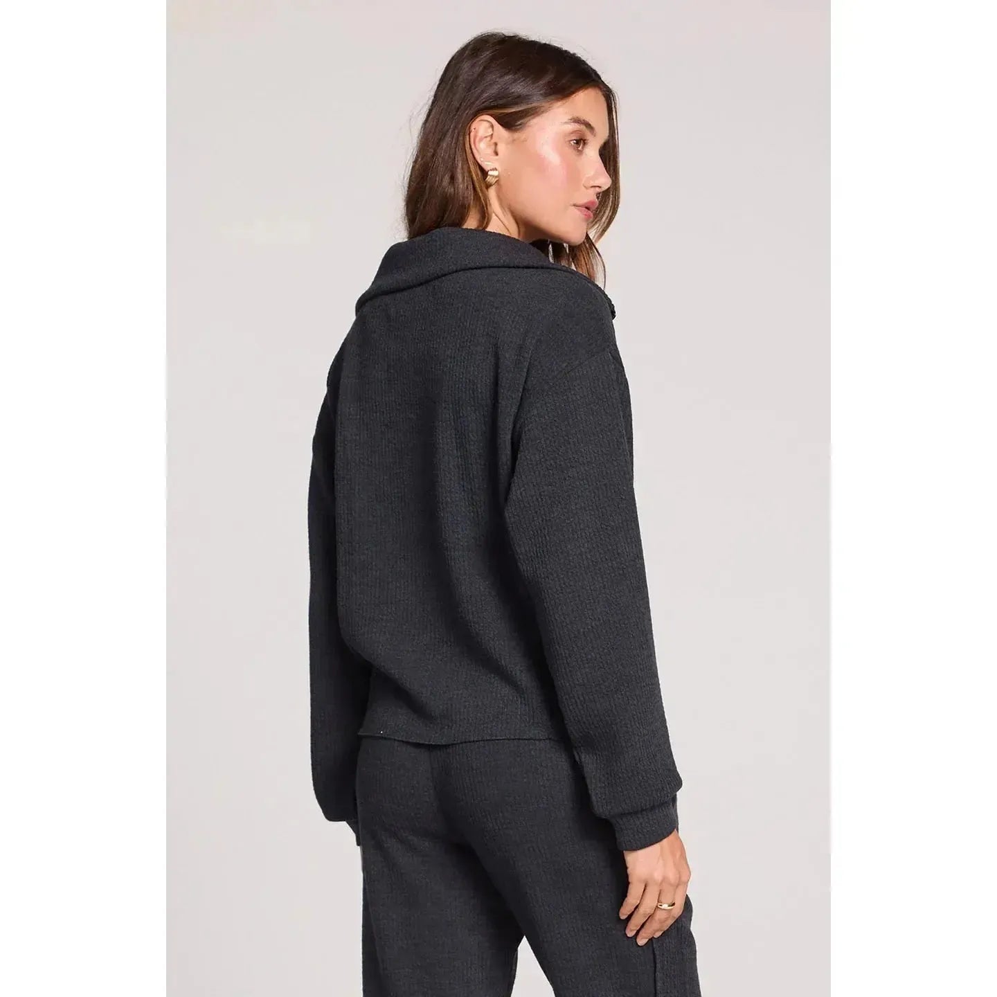 HALF ZIP SEAM PULLOVER-LADIES LOUNGE & SLEEPWEAR-SALTWATER-JB Evans Fashions & Footwear