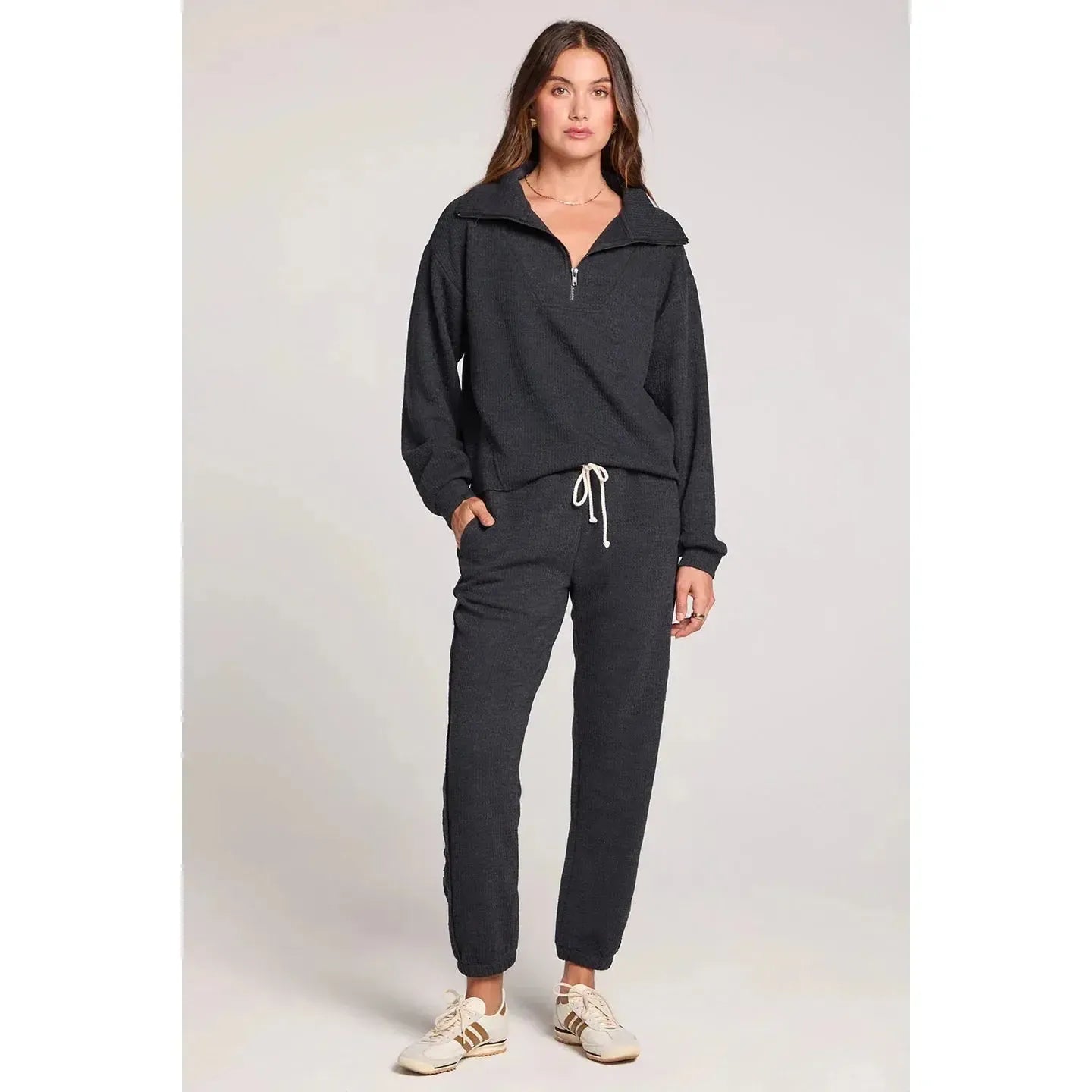 HALF ZIP SEAM PULLOVER-LADIES LOUNGE & SLEEPWEAR-SALTWATER-JB Evans Fashions & Footwear