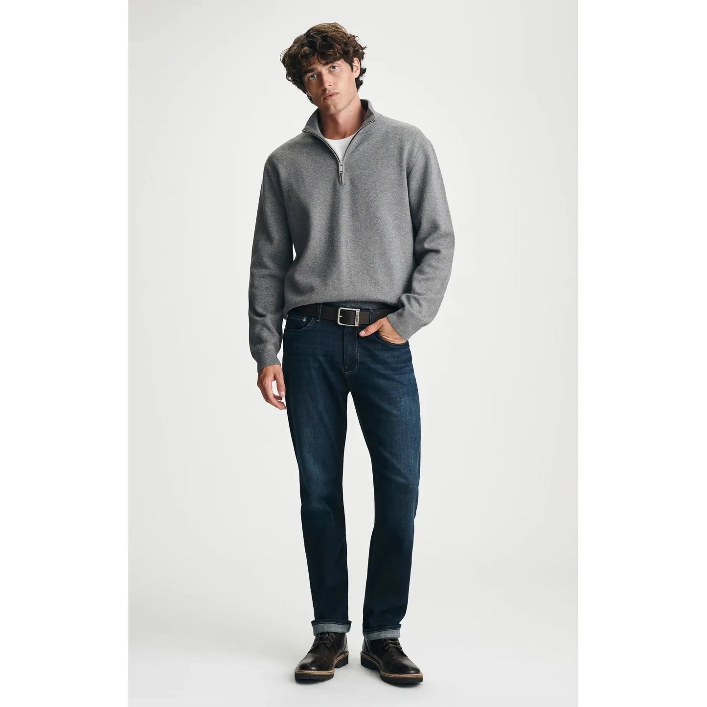 HALF ZIP SWEATER-MENS SWEATERS & KNITS-MAVI-JB Evans Fashions & Footwear