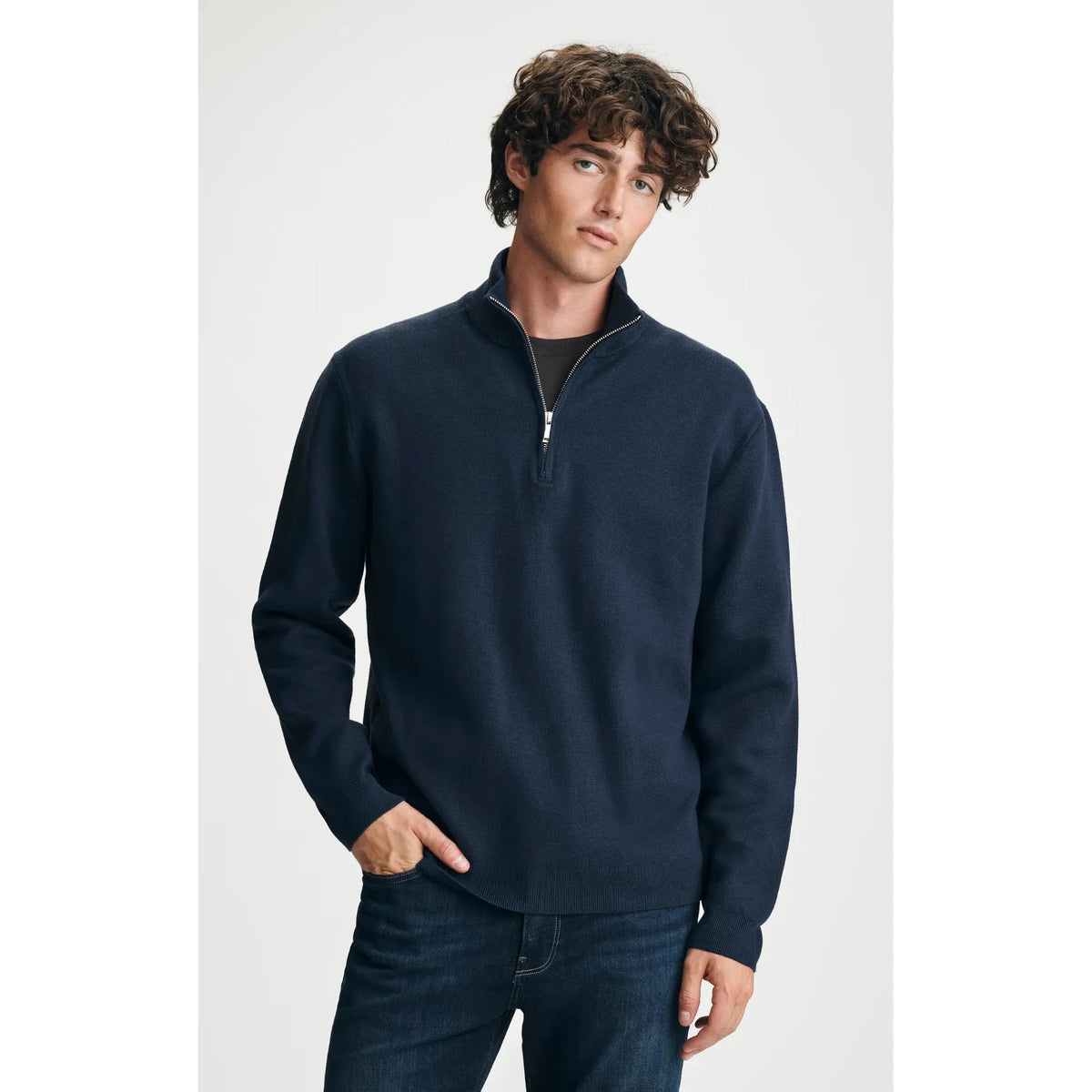 HALF ZIP SWEATER-MENS SWEATERS & KNITS-MAVI-JB Evans Fashions & Footwear