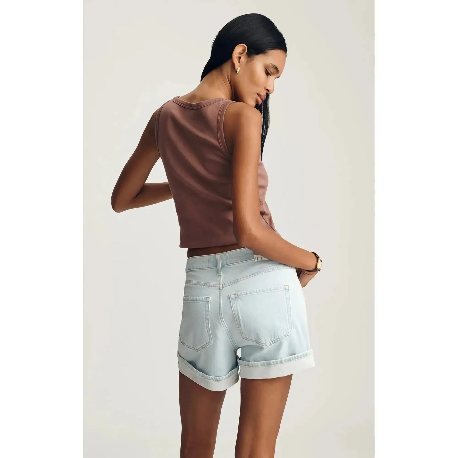 HEIDI CUFFED BLEACH CLASSIC BLUE-LADIES SHORTS-MAVI-JB Evans Fashions & Footwear