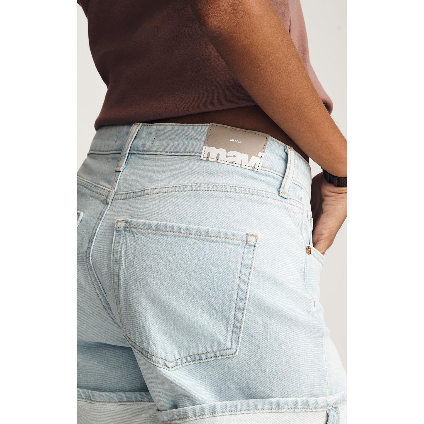 HEIDI CUFFED BLEACH CLASSIC BLUE-LADIES SHORTS-MAVI-JB Evans Fashions & Footwear