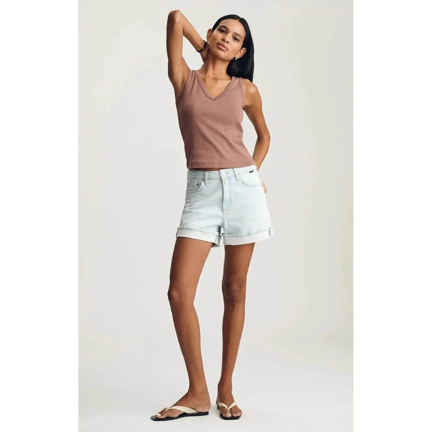 HEIDI CUFFED BLEACH CLASSIC BLUE-LADIES SHORTS-MAVI-JB Evans Fashions & Footwear