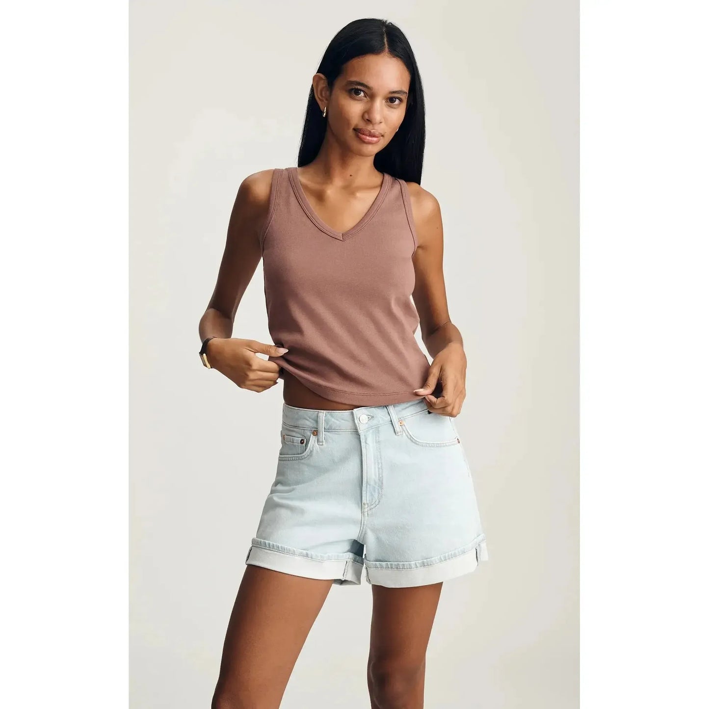 HEIDI CUFFED BLEACH CLASSIC BLUE-LADIES SHORTS-MAVI-JB Evans Fashions & Footwear