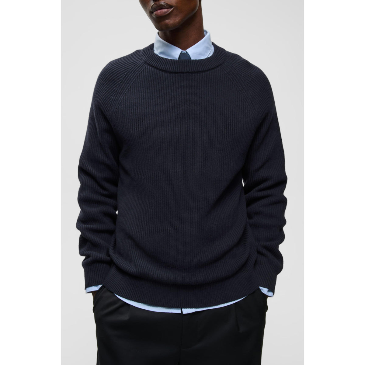 HELLSON RIBBED KNIT CREW-MENS SWEATERS & KNITS-MATINIQUE-JB Evans Fashions & Footwear