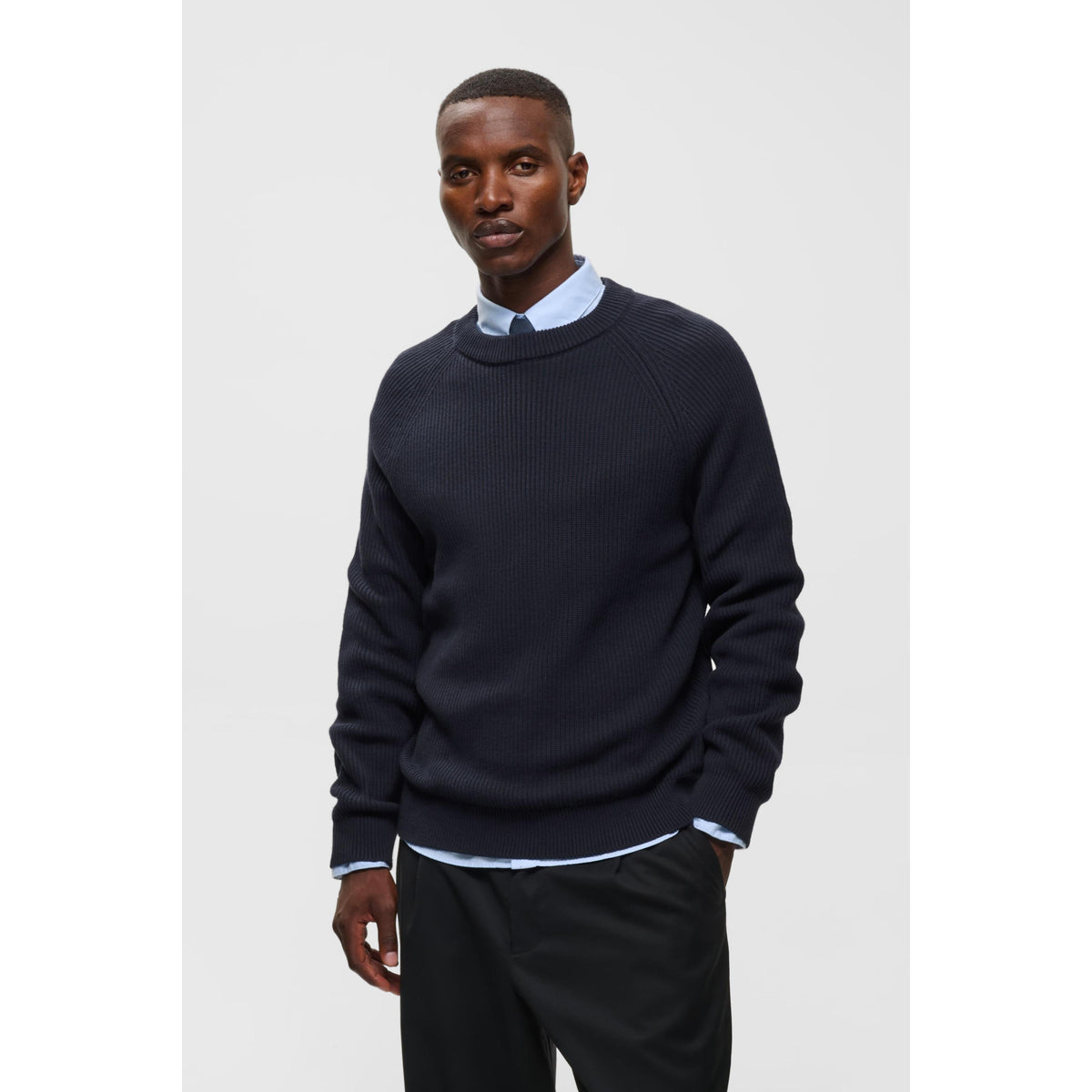 HELLSON RIBBED KNIT CREW-MENS SWEATERS & KNITS-MATINIQUE-JB Evans Fashions & Footwear