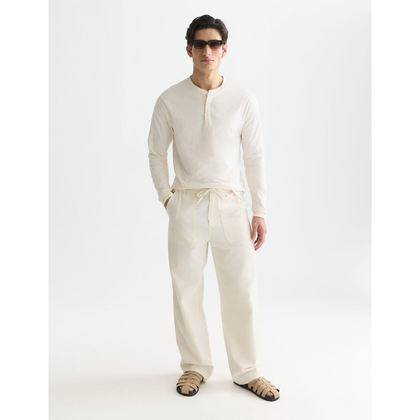 HENLEY SLUB YARN REGULAR FIT LONG SLEEVE-MENS SWEATERS & KNITS-SCOTCH & SODA-JB Evans Fashions & Footwear