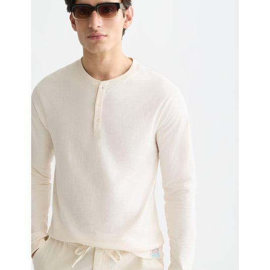 HENLEY SLUB YARN REGULAR FIT LONG SLEEVE-MENS SWEATERS & KNITS-SCOTCH & SODA-JB Evans Fashions & Footwear