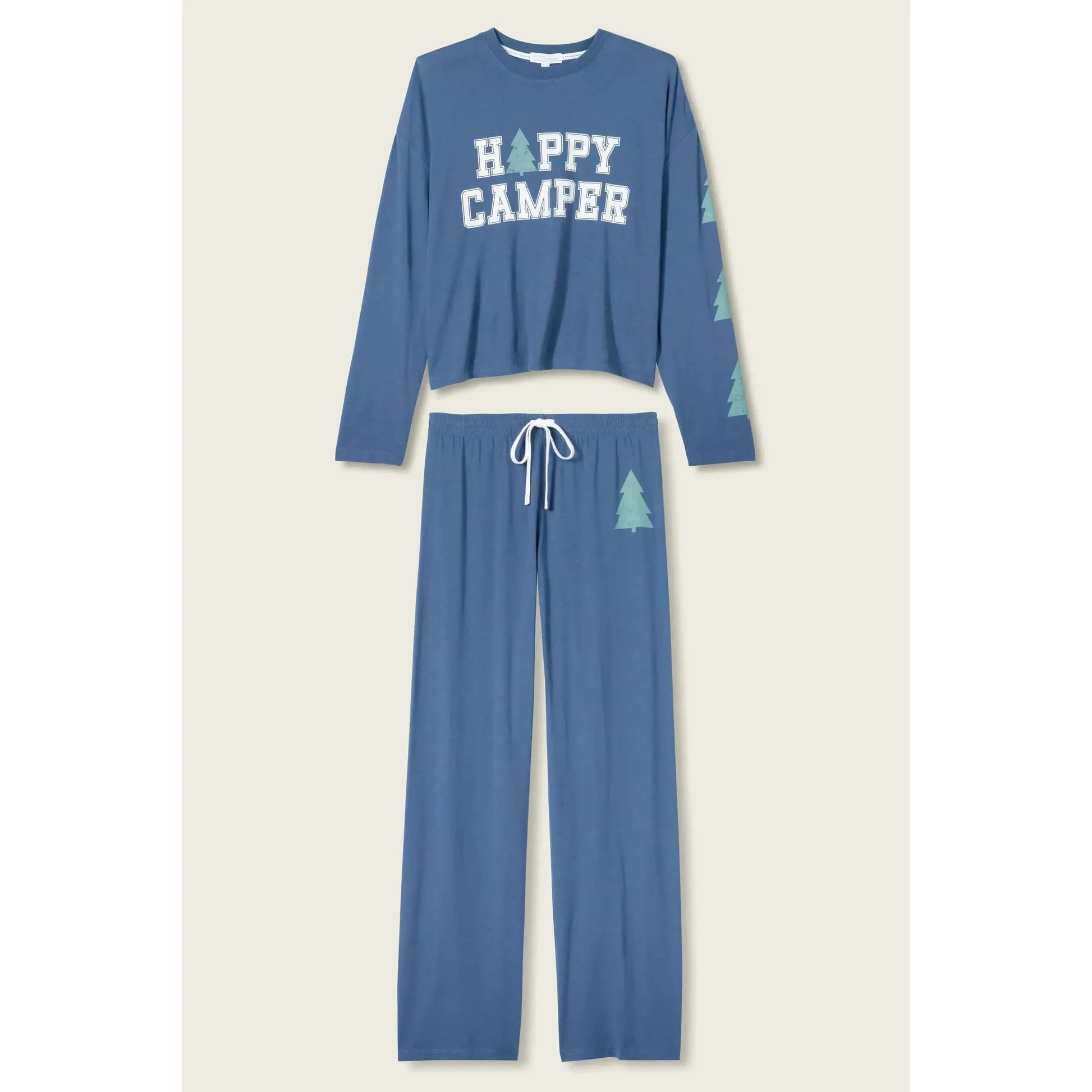 HOLIDAY SOFTEE PJ SET "HAPPY CAMPER"-LADIES LOUNGE & SLEEPWEAR-PJ SALVAGE-JB Evans Fashions & Footwear