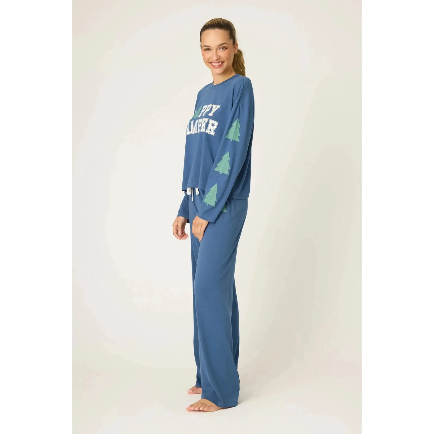HOLIDAY SOFTEE PJ SET "HAPPY CAMPER"-LADIES LOUNGE & SLEEPWEAR-PJ SALVAGE-JB Evans Fashions & Footwear