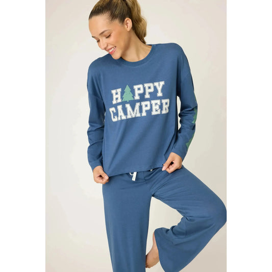 HOLIDAY SOFTEE PJ SET "HAPPY CAMPER"-LADIES LOUNGE & SLEEPWEAR-PJ SALVAGE-JB Evans Fashions & Footwear
