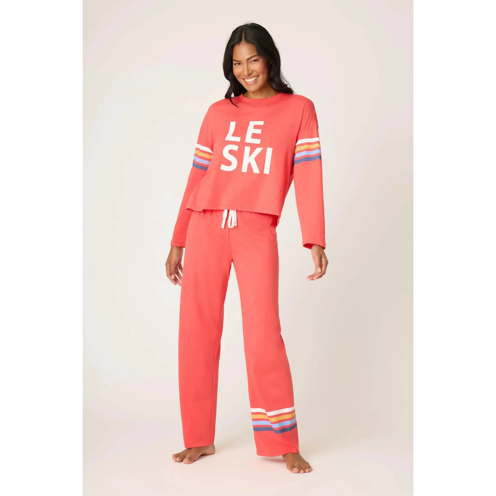 HOLIDAY SOFTEE PJ SET "LE SKI"-LADIES LOUNGE & SLEEPWEAR-PJ SALVAGE-JB Evans Fashions & Footwear