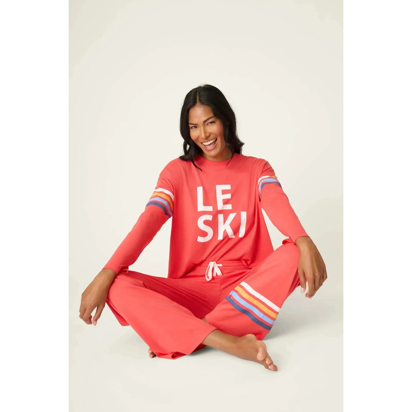 HOLIDAY SOFTEE PJ SET "LE SKI"-LADIES LOUNGE & SLEEPWEAR-PJ SALVAGE-JB Evans Fashions & Footwear