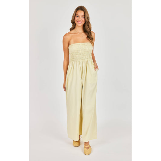 HOMETOWN SMOCKED JUMPSUIT-LADIES DRESSES & JUMPERS-SADIE & SAGE-JB Evans Fashions & Footwear