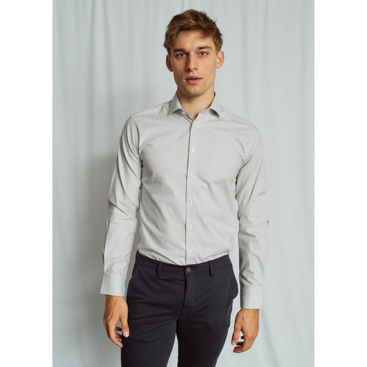 HORFORD SLIM CHECKERED COTTON SHIRT-MENS SHIRTS-BRUUN STENGADE-JB Evans Fashions & Footwear