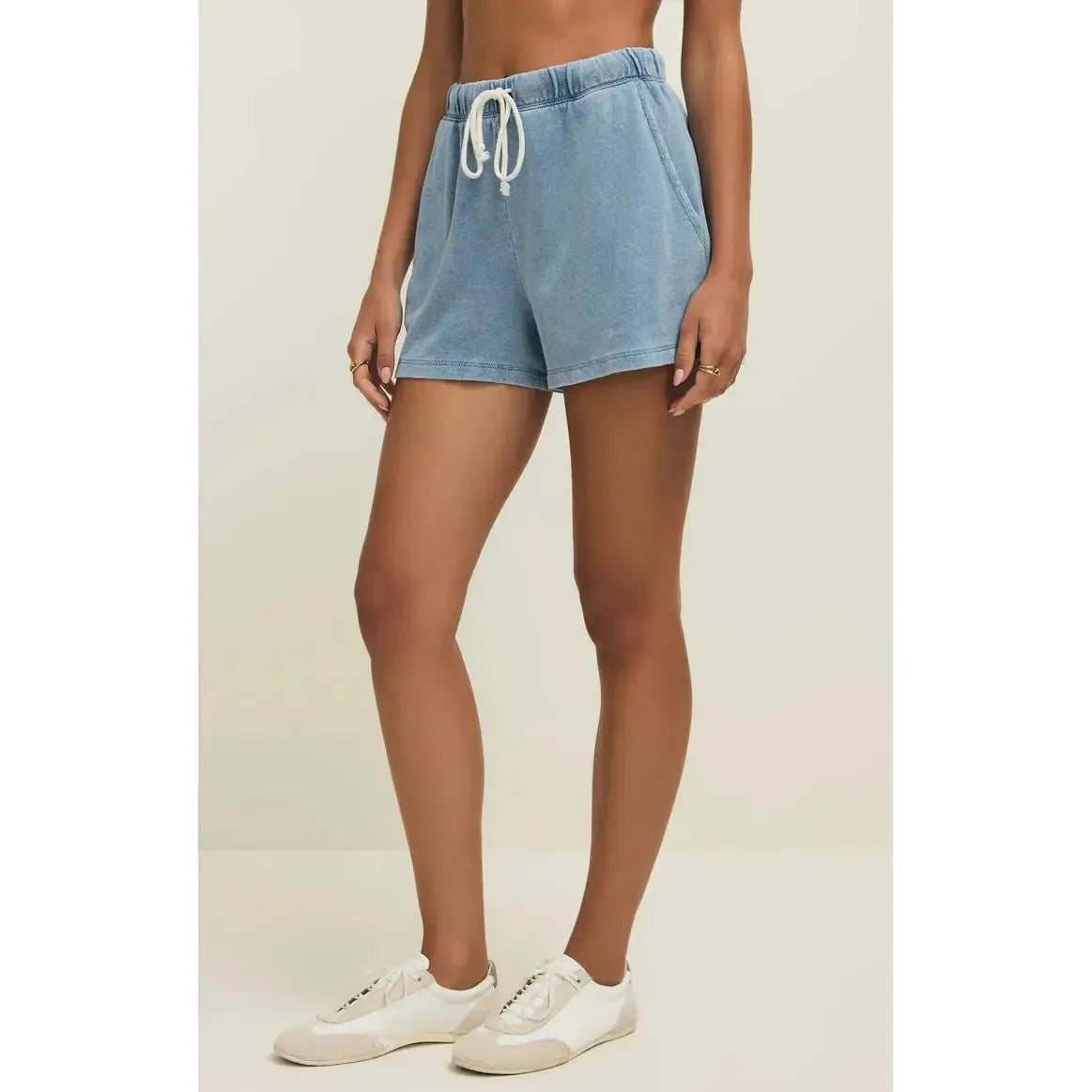 HUNTER KNIT DENIM SHORT-LADIES SHORTS-Z SUPPLY-JB Evans Fashions & Footwear