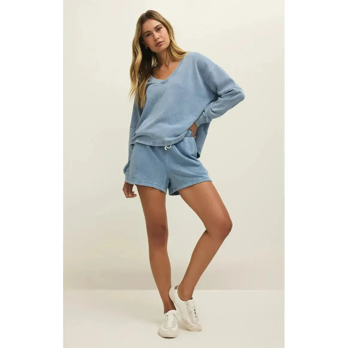 HUNTER KNIT DENIM SHORT-LADIES SHORTS-Z SUPPLY-JB Evans Fashions & Footwear