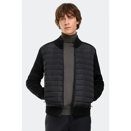 HYBRIDGE KNIT JACKET - BLACK-MENS LIGHTWEIGHT COATS & JACKETS-CANADA GOOSE-JB Evans Fashions & Footwear