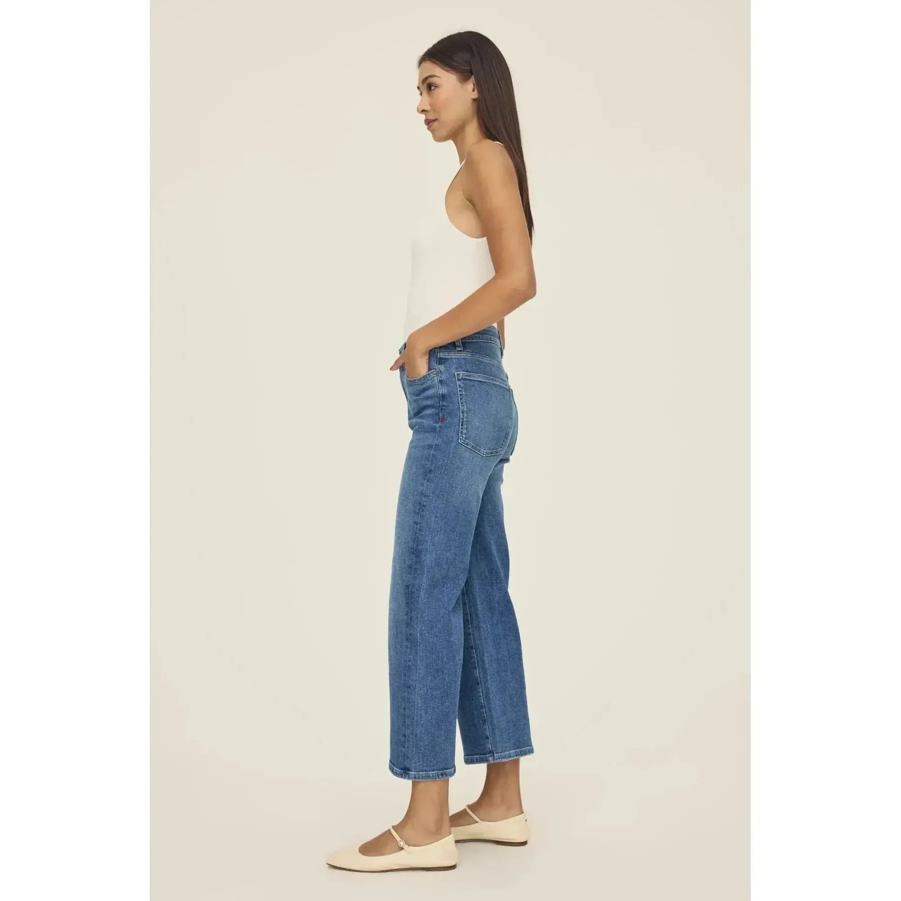 ICN CROPPED WIDE LEG-LADIES DENIM-WARP & WEFT-JB Evans Fashions & Footwear